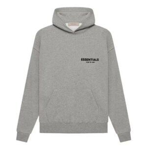 FOG Essentials “Dark Oatmeal” Hoodie • NWT • Taupe Pullover Sweatshirt